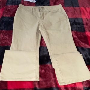 Bootcut khaki jeans